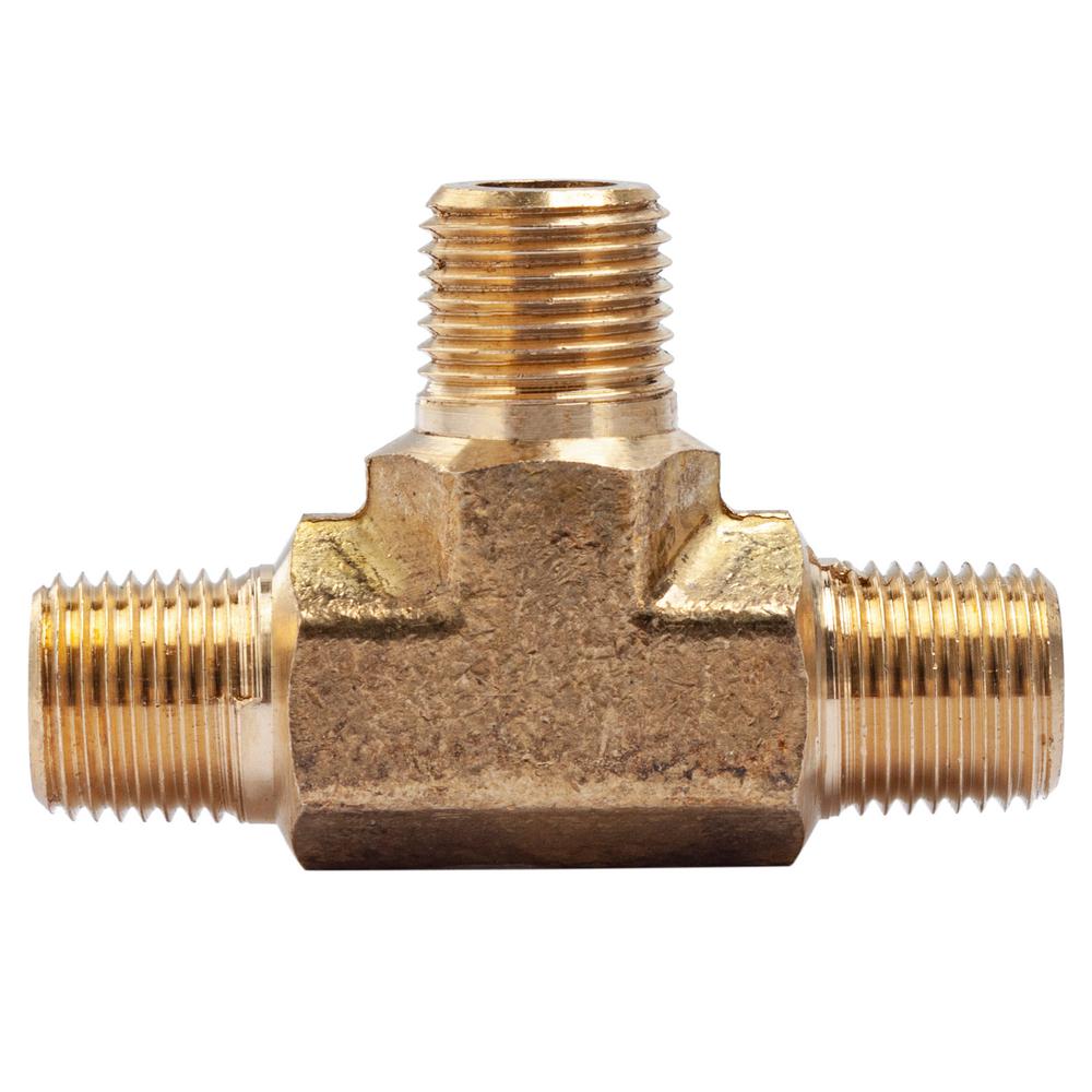 LTWFITTING 1/8 in. MIP Brass Pipe Tee Fitting (5Pack)HF317205 The