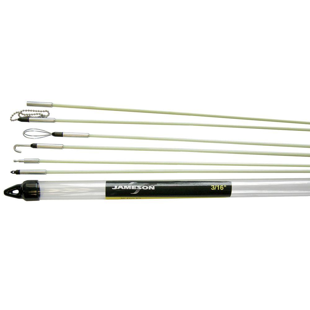 Diameter Low-Flex Yellow Jacket Coated Fish Rod Kit 7C-37T