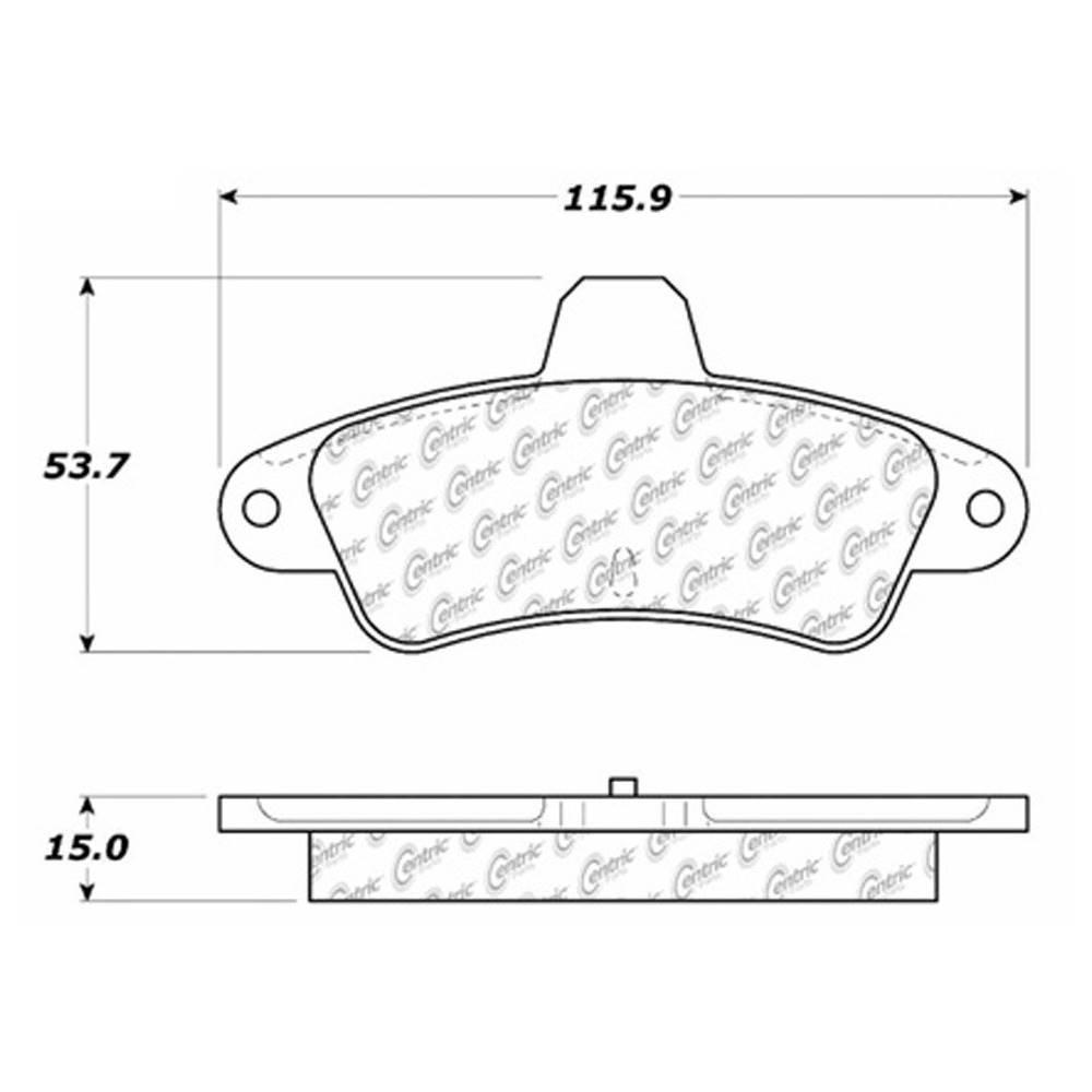 Centric Parts Disc Brake Pad Set 1996 2000 Ford Contour 2 0l 104 06610 The Home Depot