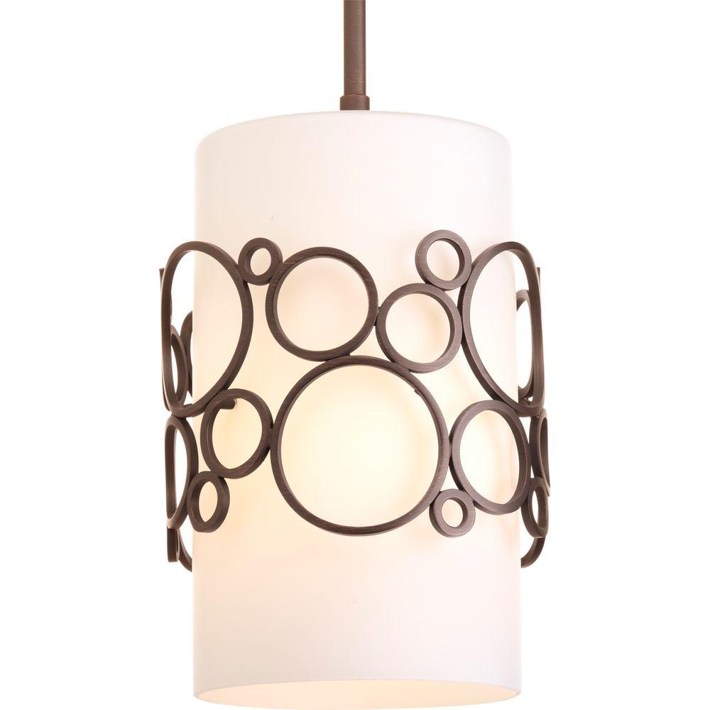 Progress Lighting Clearance Pendant Lights The Home Bingo Collection 1 Light Venetian Bronze Mini Pendant With Opal Etched Gl