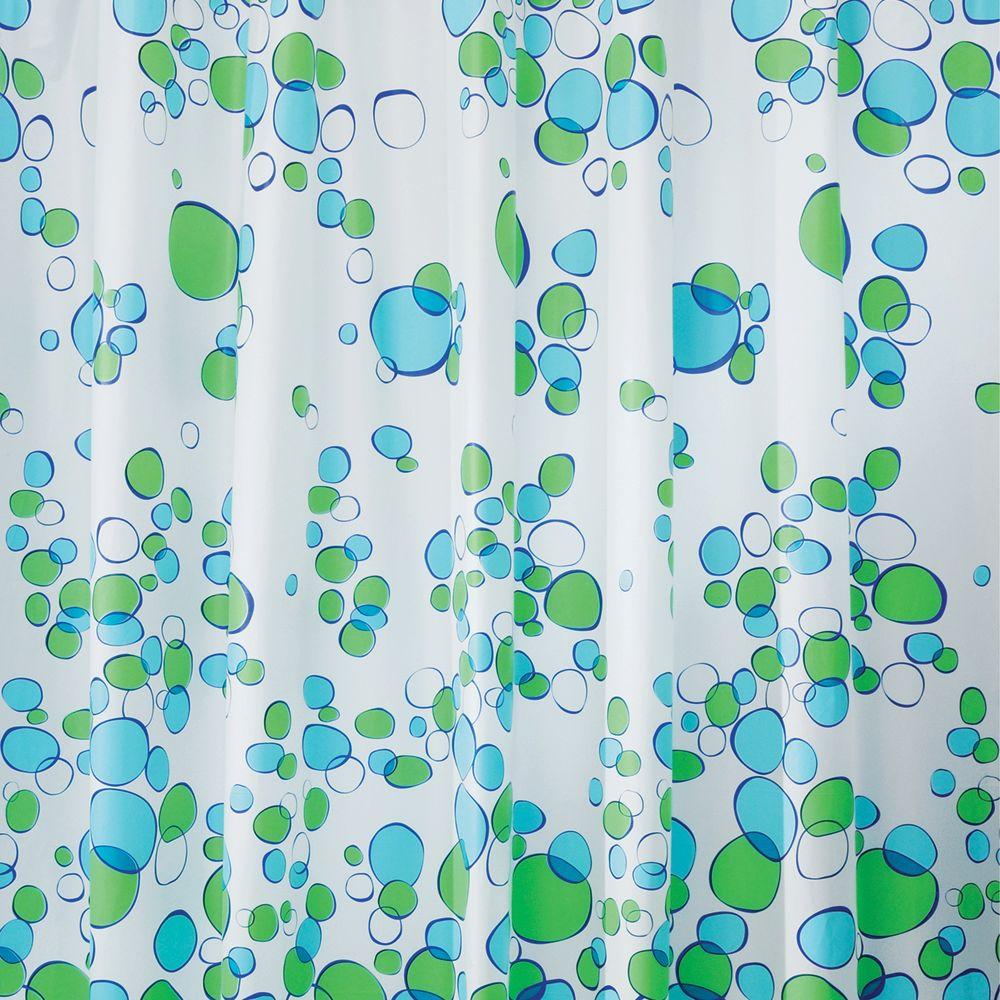Bubblz Shower Curtain in Blue/Green28680 The Home Depot