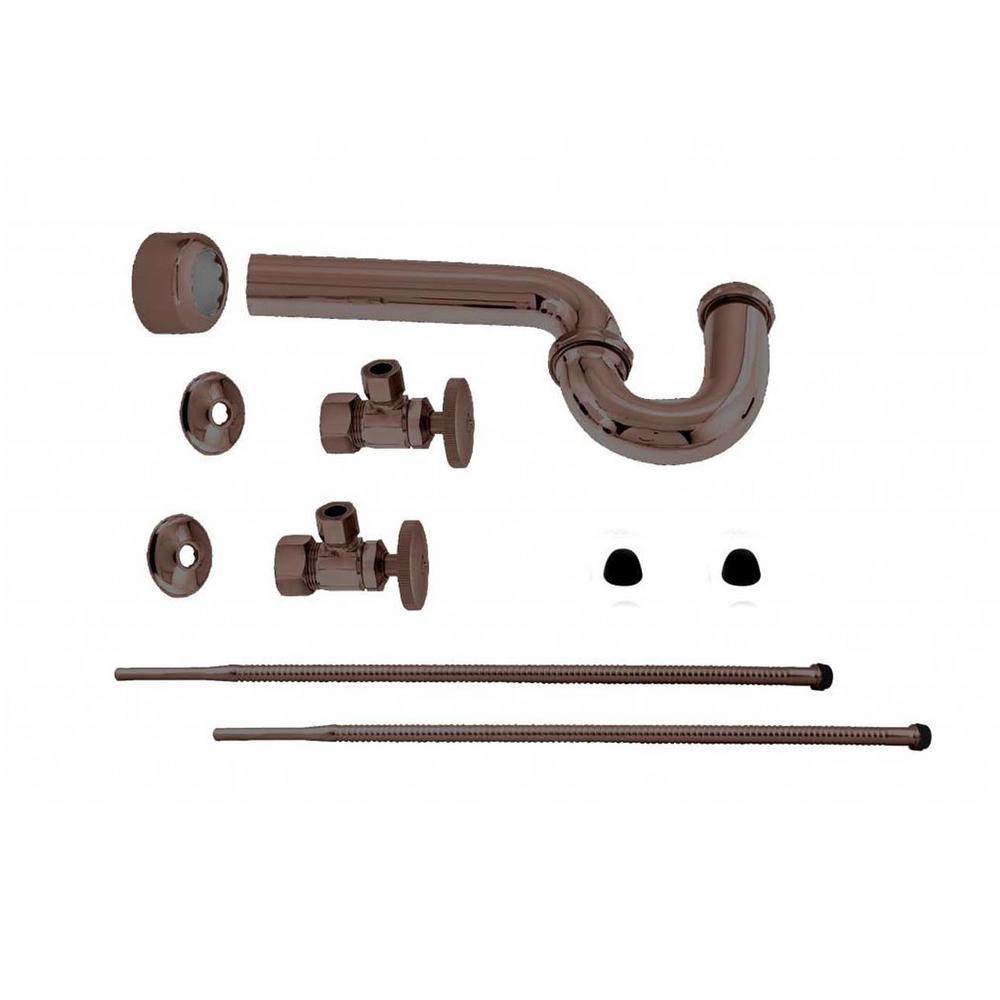 Westbrass Standard Pedestal Lavatory Supply Kit, Oil Rubbed Bronze