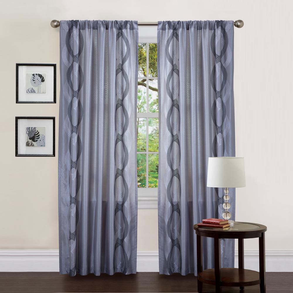 Lush Decor Talon Window Panels Gray 84 In X 54 U06389q11 Talon Window Panels Gray 84 In X 54