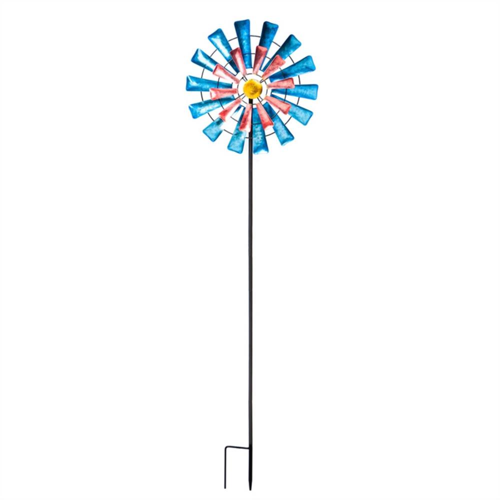 Evergreen Garden Windmill 48 In Kinetic Wind Spinner 47m1078
