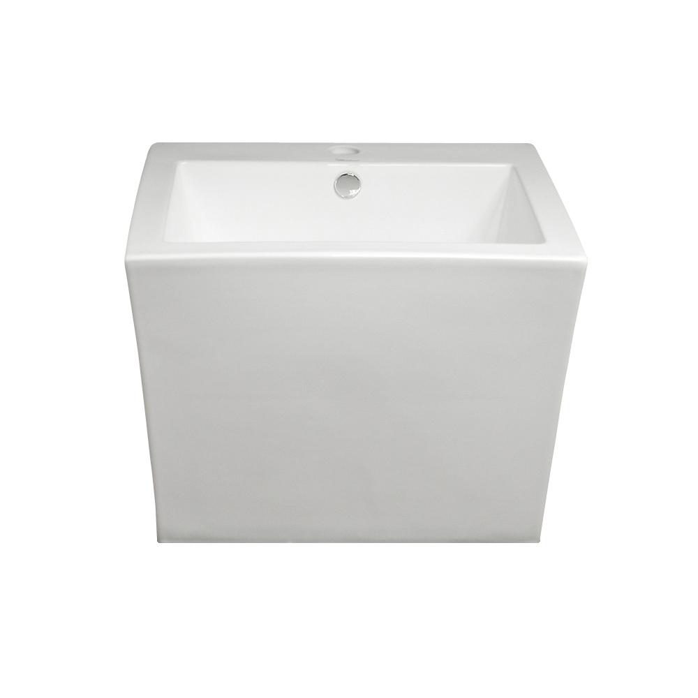 Whitehaus Collection Isabella 19 1 2 In Wall Mounted Bathroom Sink In White