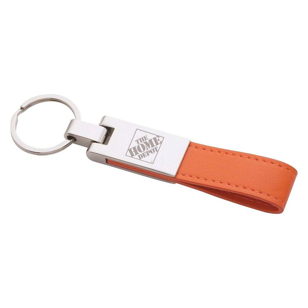 The Home Depot Faux Leather/Metal Key Tag136565400 The Home Depot