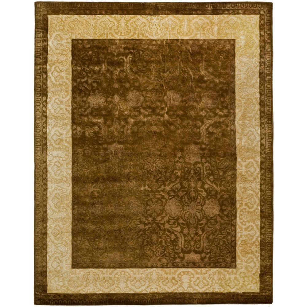 Safavieh Silk Road Chocolate and Light Gold 8 ft. x 10 ft. Area Rug, Chocolate/Light Gold