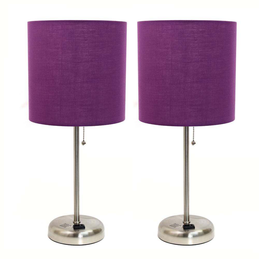 purple nightstand lamp