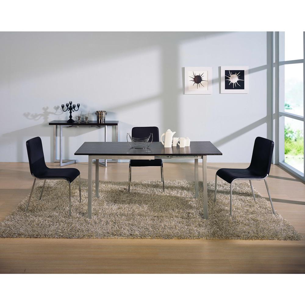 Easy Slide Walnut Transforming Dining Table Co 2253 The Home Depot Easy Slide Walnut Transforming Dining Table