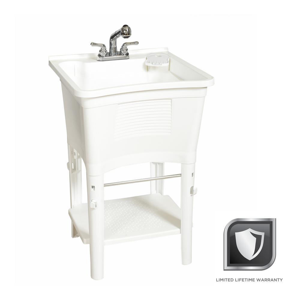 Utility Sinks Accessories Plumbing The Home Depot All In One 24 X 20 Gal Freestanding
