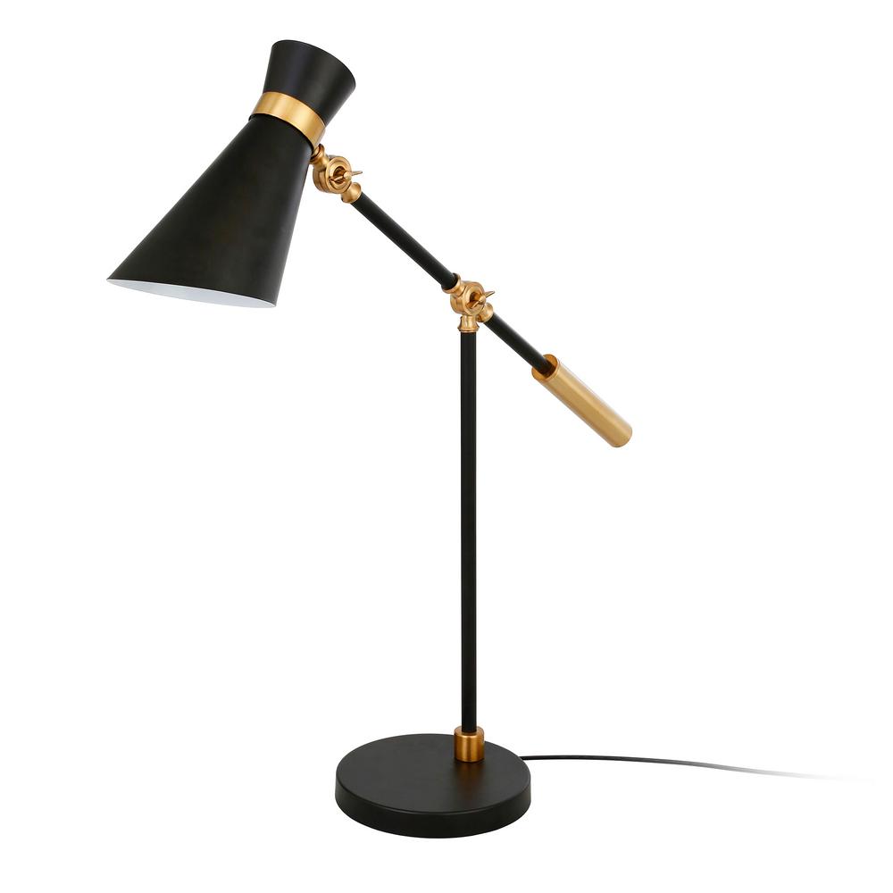 Rex Two Tone Black and Brass Finish Table Lamp