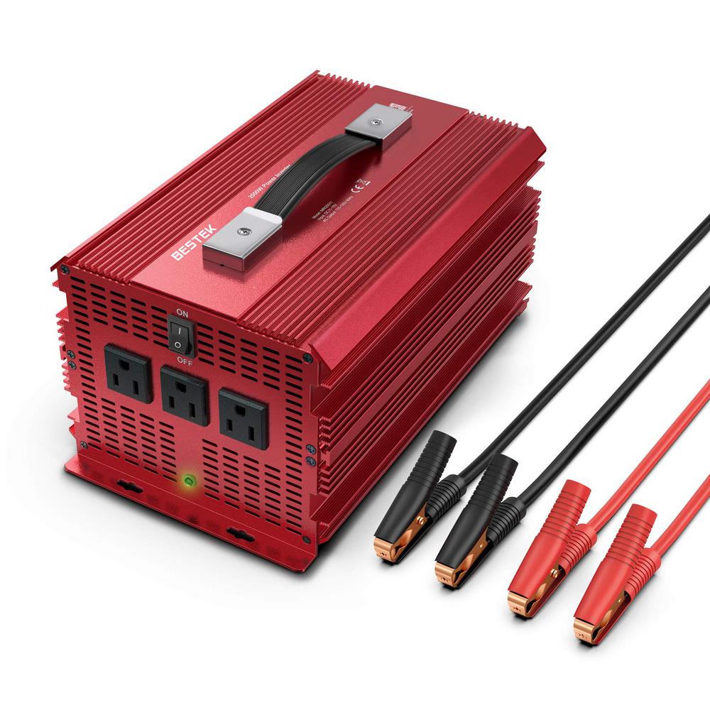 12V DC Adapter BLACK+DECKER PI500B 500W Power Inverter: Dual 120V AC Outlets 3.1A USB Ports Battery Clamps