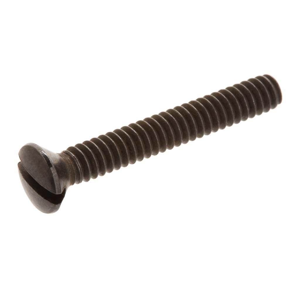 Everbilt 6 32 X 1 In Slotted Oval Head Machine Screws 2 Pack 95258