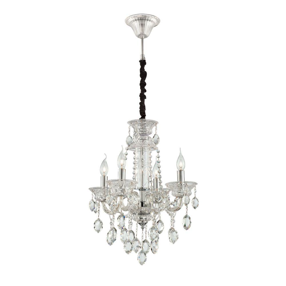 Eurofase Venetian Collection 4 Light Clear Chandelier 23126 039 Eurofase Venetian Collection 4 Light Clear Chandelier