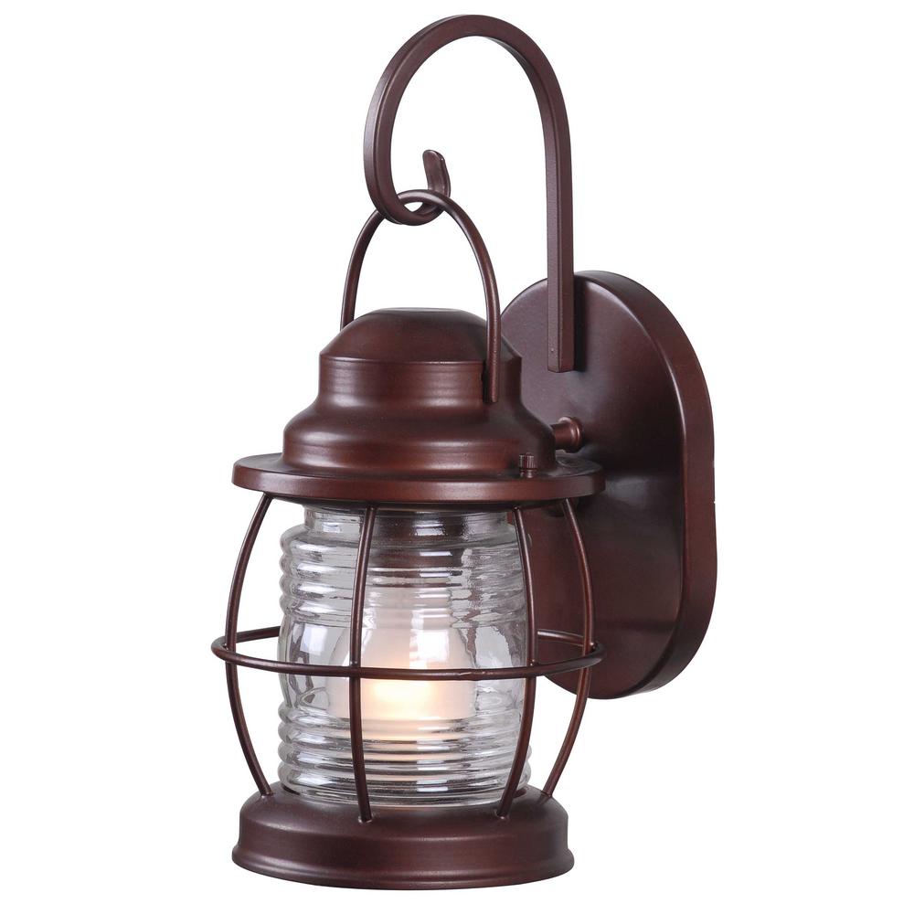 Weather Resistant Coastal Nautical Outdoor Wall Mounted Lighting Harbor 1 Light Copper Outdoor Small Wall Lantern