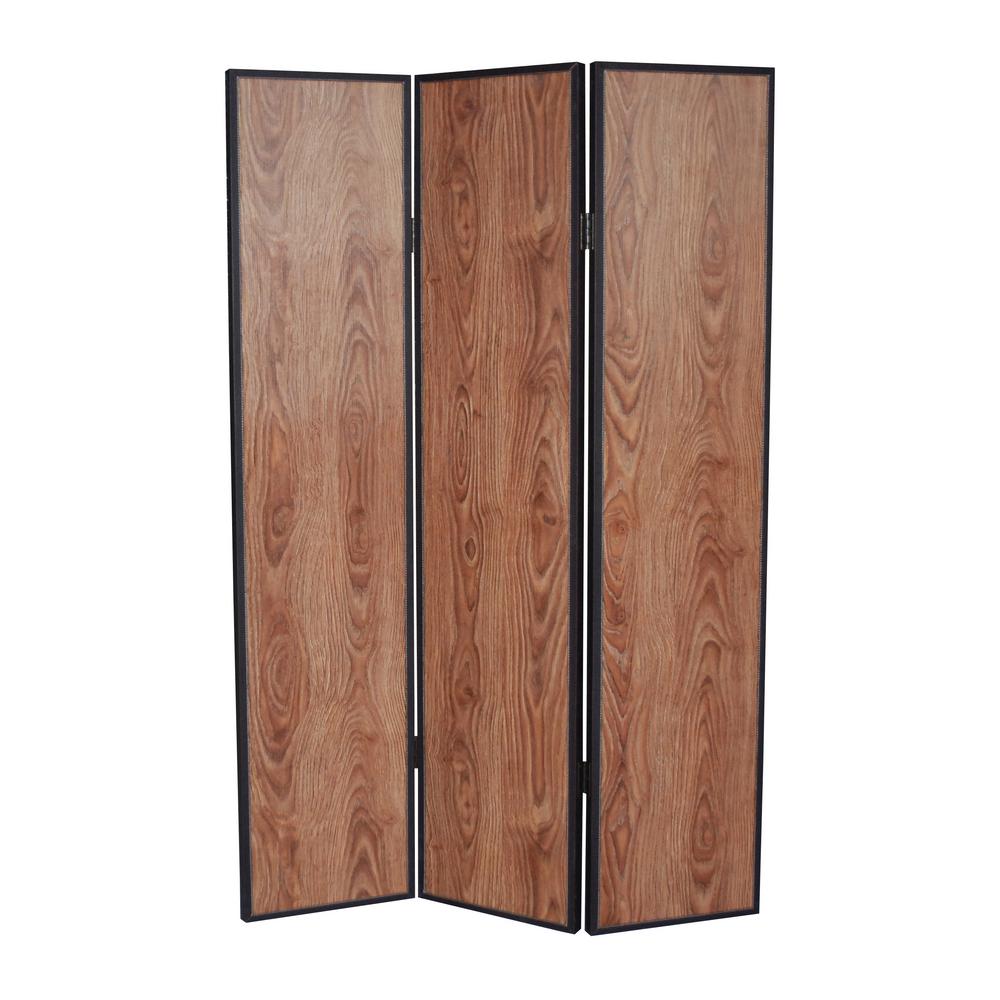Java 6 Ft Brown 3 Panel Room Divider Sg 215 The Home Depot