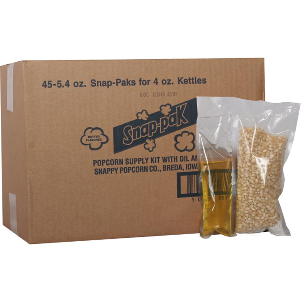 SnapPak 5.4 oz. White Popcorn, Oil and Seasoning Kit for 4 oz. Poppers