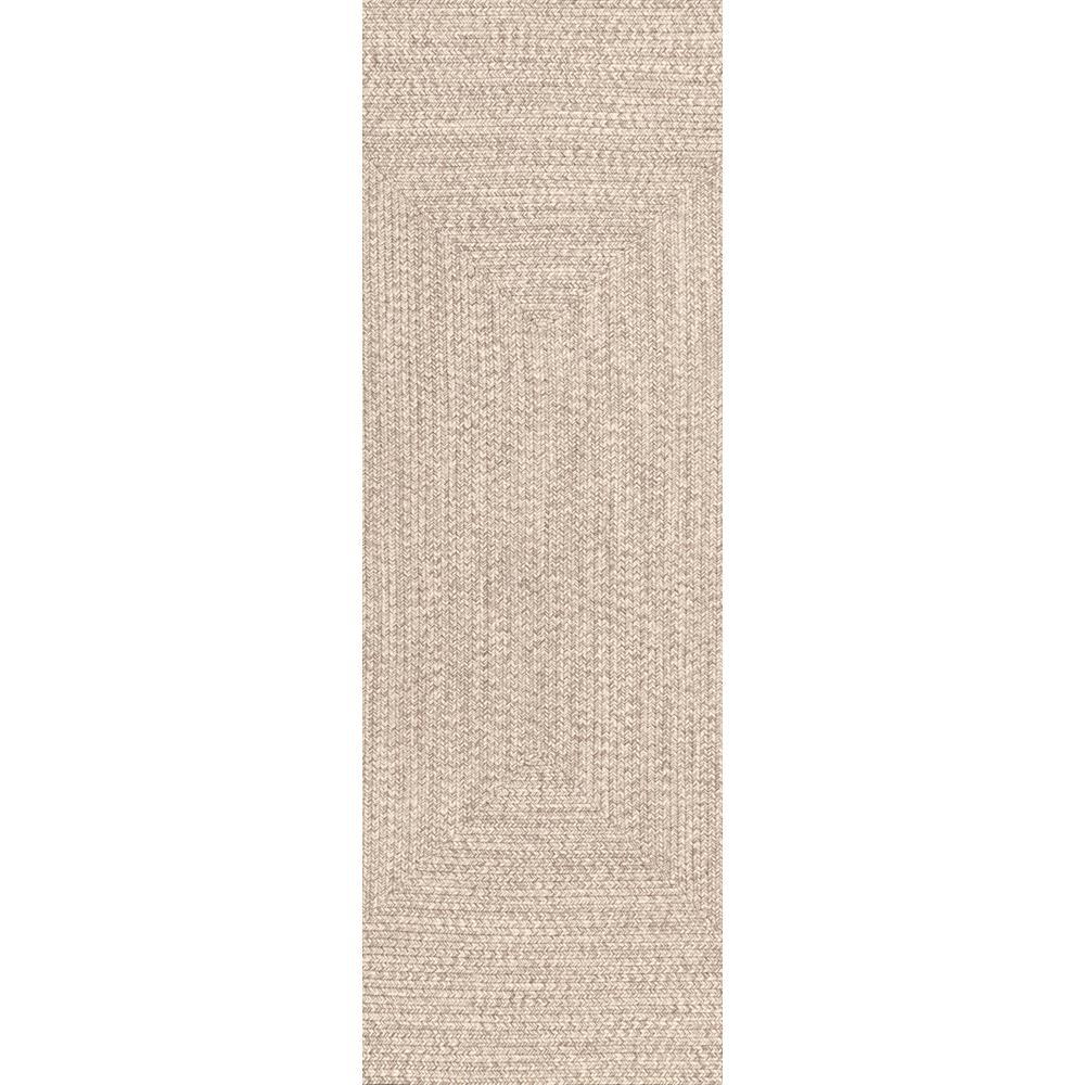nuLOOM Lefebvre Braided Tan 3 ft. x 12 ft. Indoor/Outdoor Runner