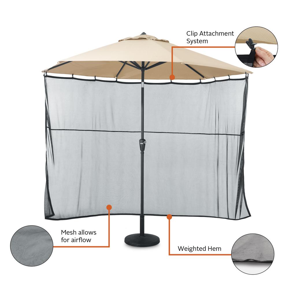 Classic Accessories 70 In L X 70 In W X 158 In H Universal Patio Umbrella Shade Screen 55 606 012401 Rt The Home Depot