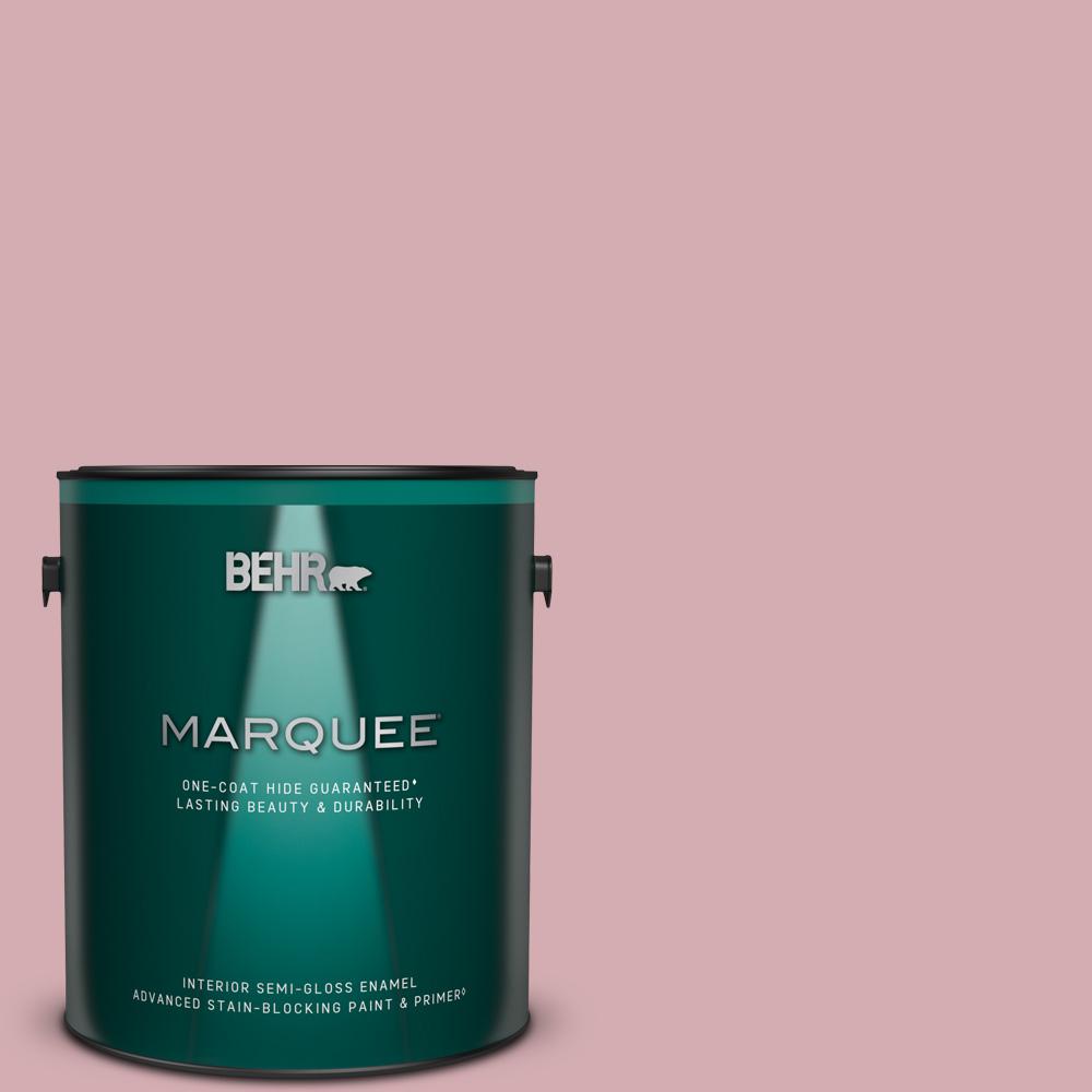 BEHR MARQUEE 1 gal. S1303 Ballet Rose SemiGloss Enamel Interior