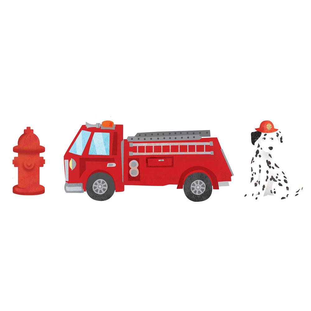 Red Fire Station Wall Decal Red Fire Station Wall Decal