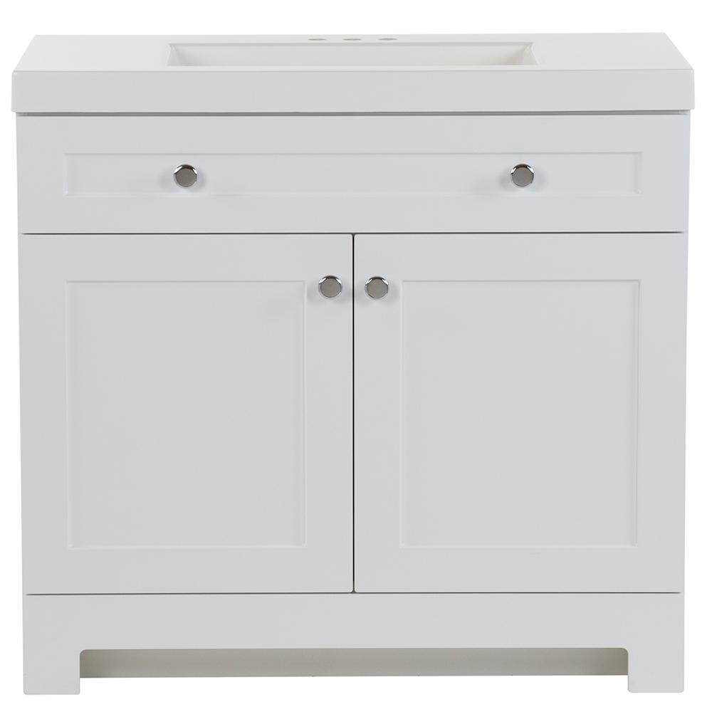 36 Inch Vanities Bathroom Vanities With Tops Bathroom Vanities The Home Depot