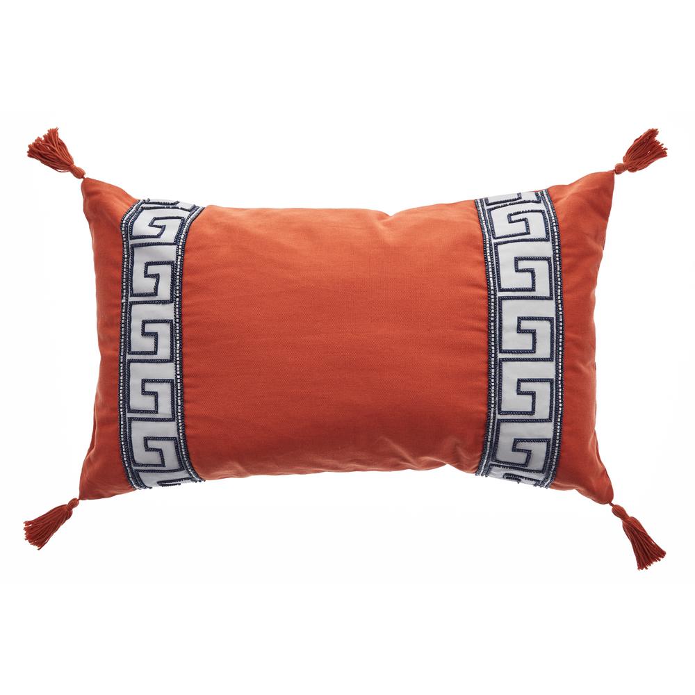 Libby Langdon Tangerine Greek Key 12 In X 20 In Rectangular