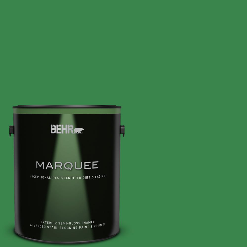 BEHR MARQUEE 1 gal. 450B7 Green Grass SemiGloss Enamel Exterior