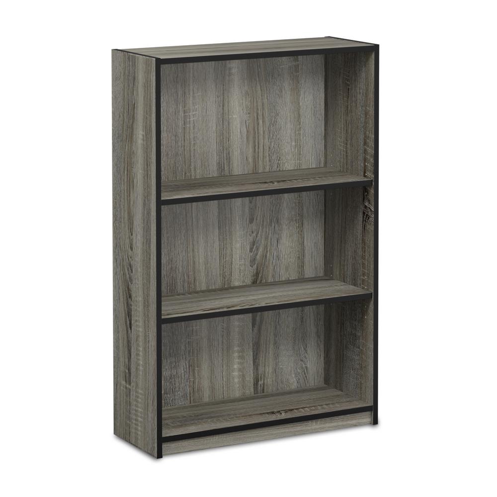 Furinno Jaya 3 Shelf French Oak Grey Open Bookcase 14151r1gyw The Furinno Jaya 3 Shelf French Oak Grey Open Bookcase