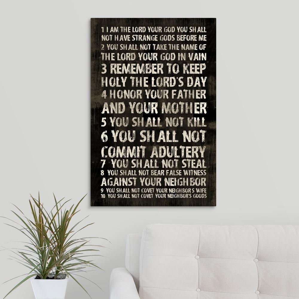 20 In X 30 Commandments Iii By Jace Grey Canvas Wall Art