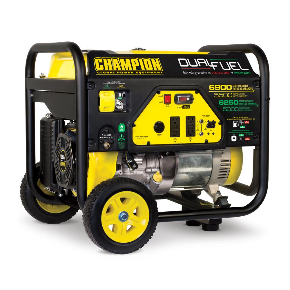 Champion Power Equipment 5,500-Watt Dual Fuel Powered Portable Generator with... by Champion Power Equipment