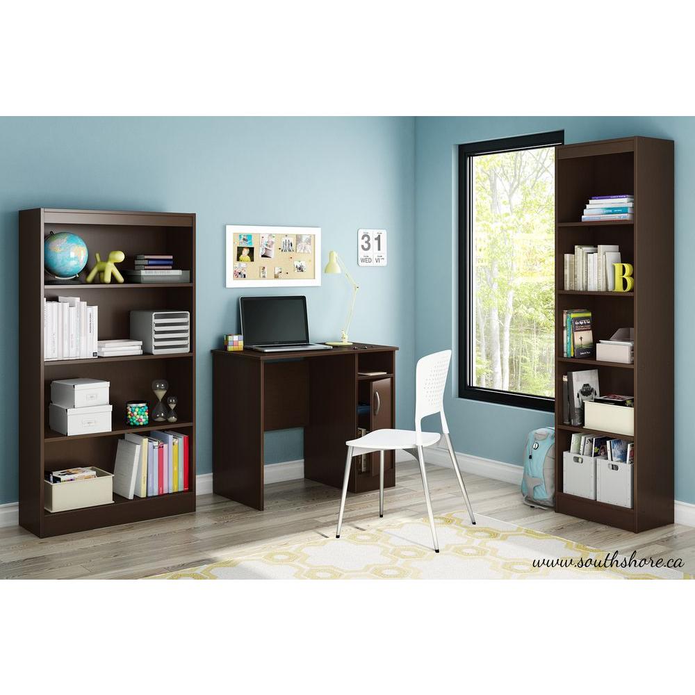 South Shore Axess Desk In Chocolate 7259075 The Home Depot