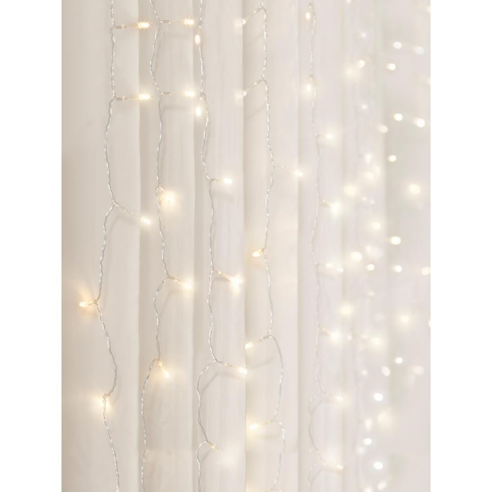 96-Light 4 ft. Warm White LED Curtain Cascading Lighting