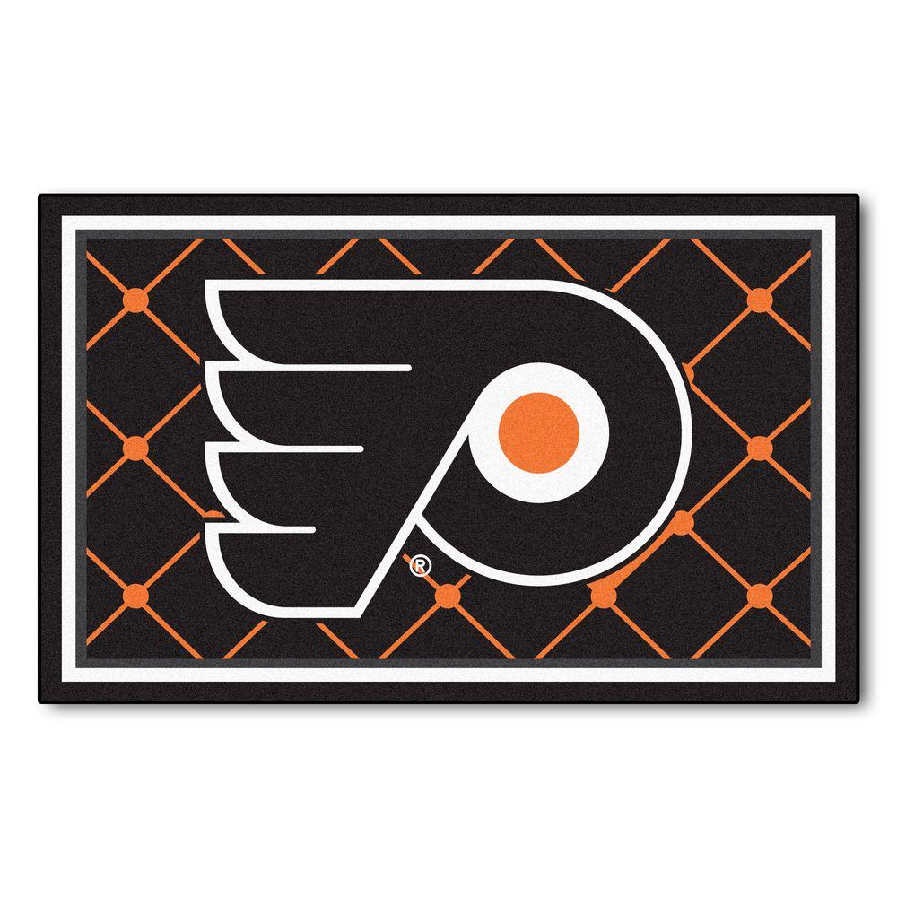 Fanmats Philadelphia Flyers 4 Ft X 6 Ft Area Rug 10489 The
