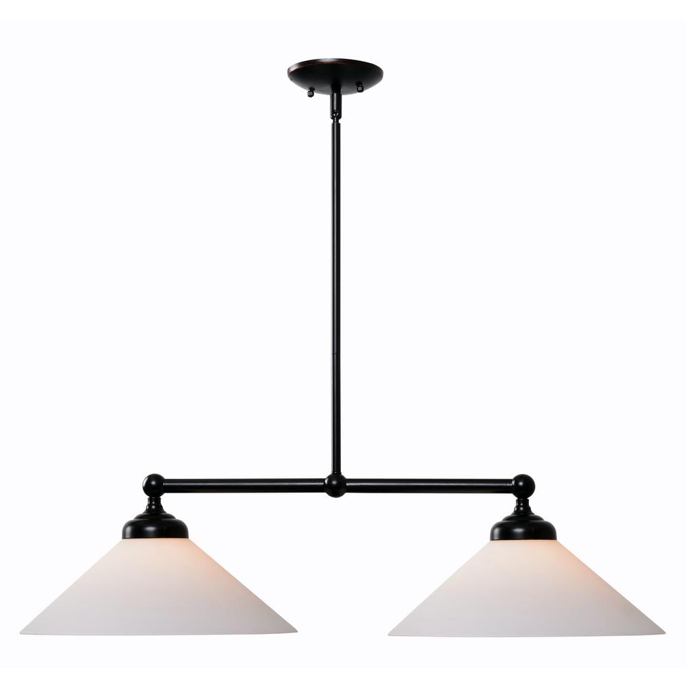 Kenroy Home Conical 2-Light Oil Rubbed Bronze Island Pendant-93246ORB ...