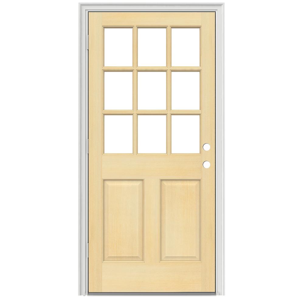 outswing unfinished jeld jamb prehung 32x80 auralast