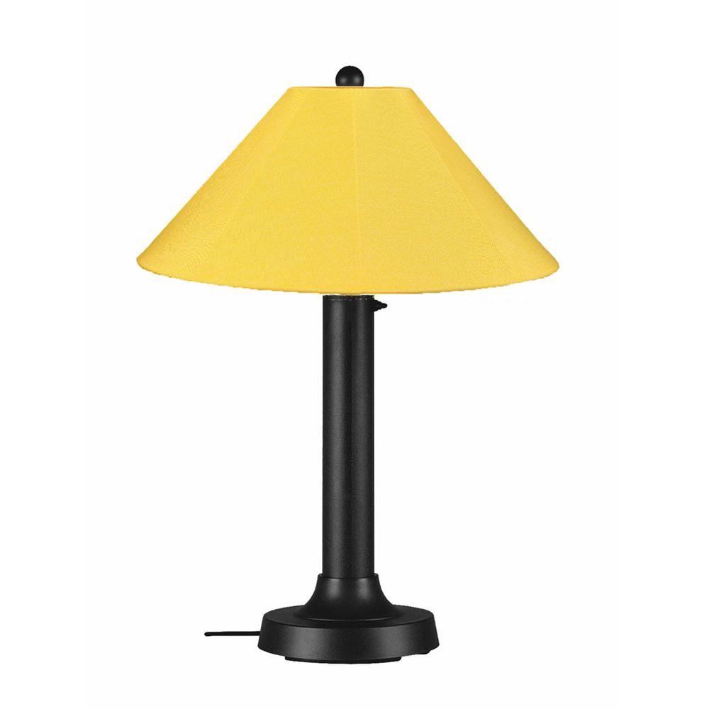 patio living concepts catalina 34 in. black outdoor table lamp with