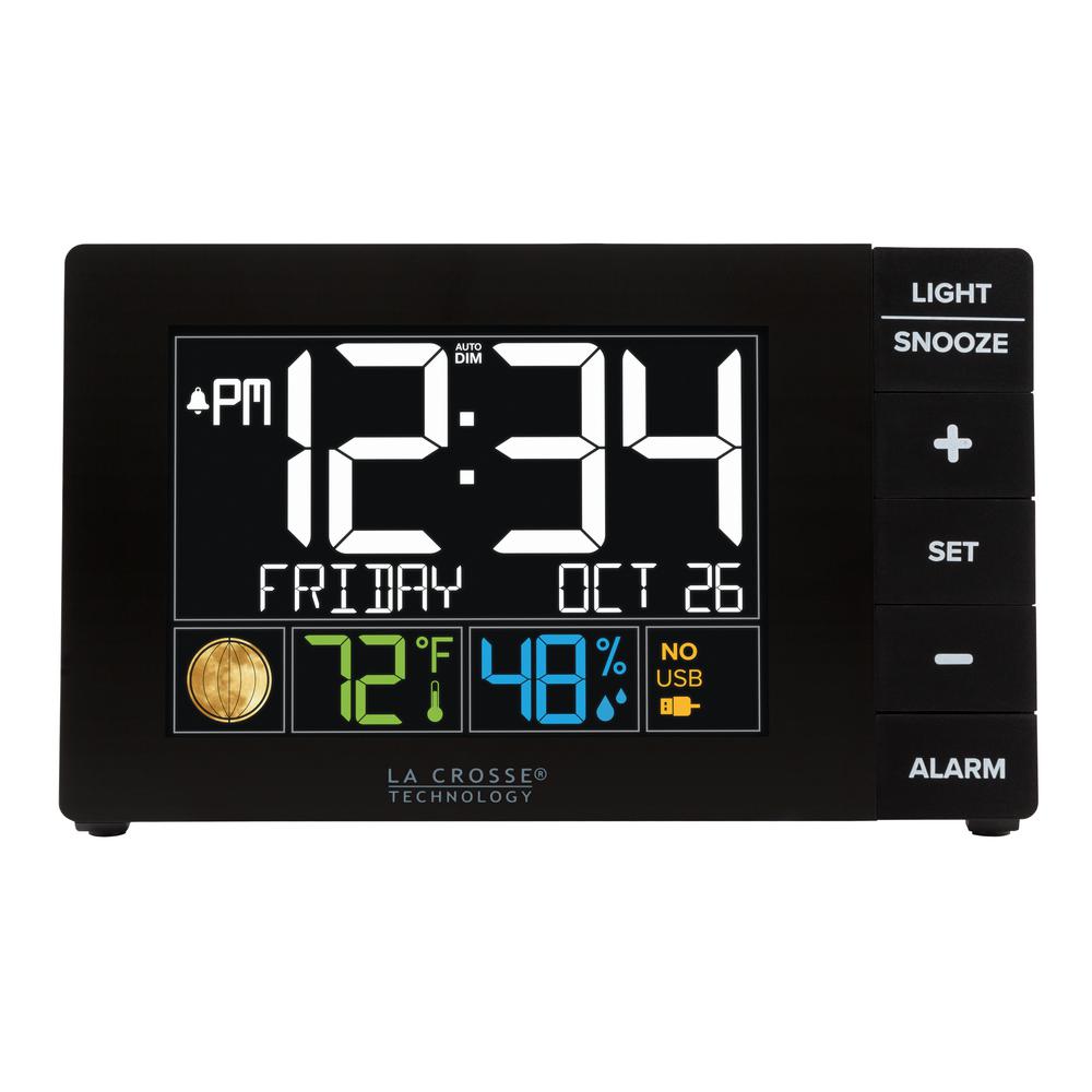 UPC 757456088723 product image for La Crosse Technology Color Alarm Clock with Indoor Temperature & humidity and US | upcitemdb.com