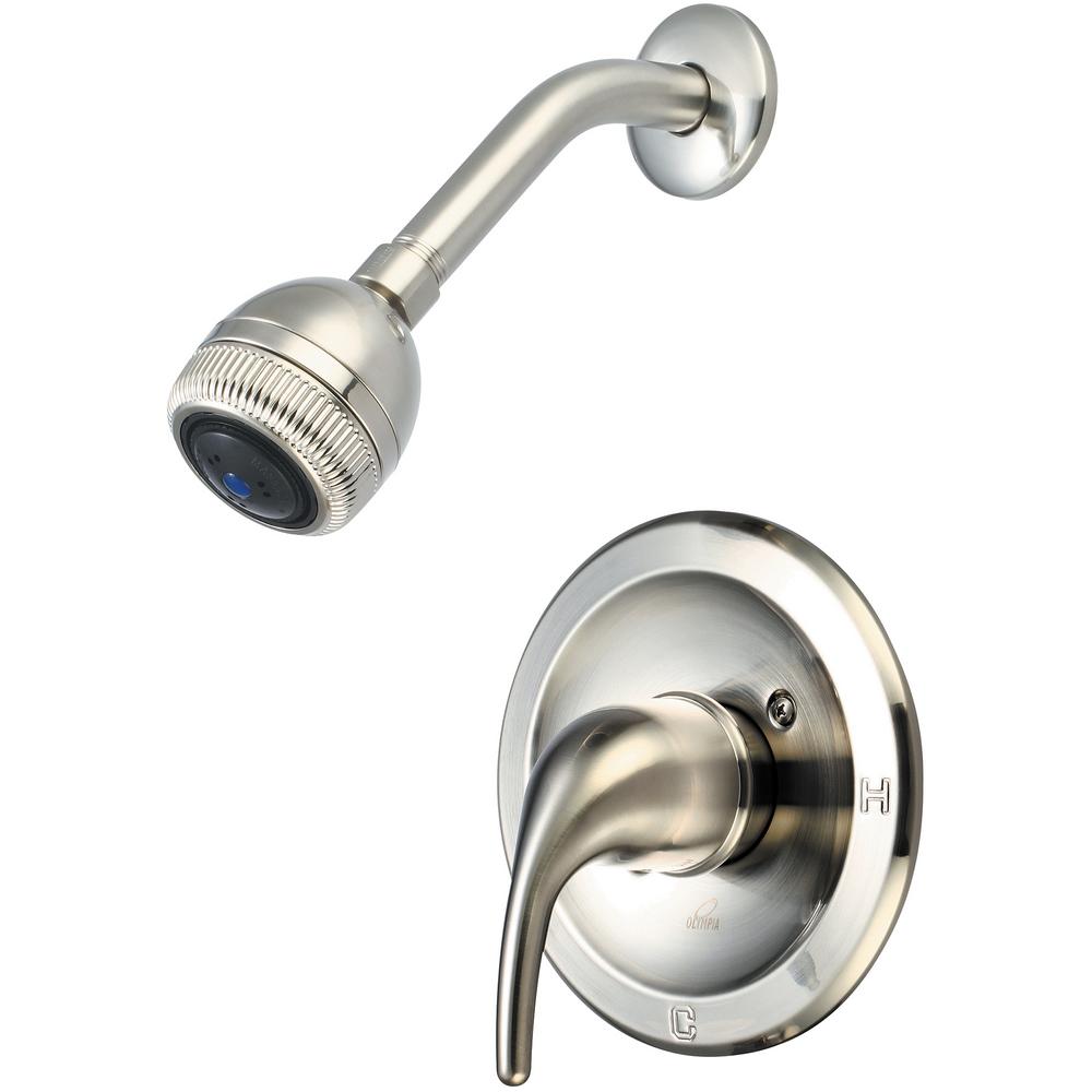 Olympia Faucets Accent 1Handle Wall Mount Shower Faucet Trim Kit in Brushed Nickel 3 Function
