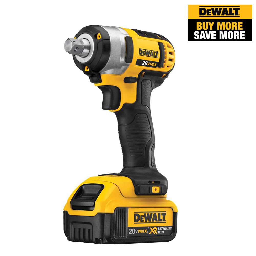 Dewalt Volt Max Lithium Ion Cordless In Impact Wrench Kit With Batteries Ah
