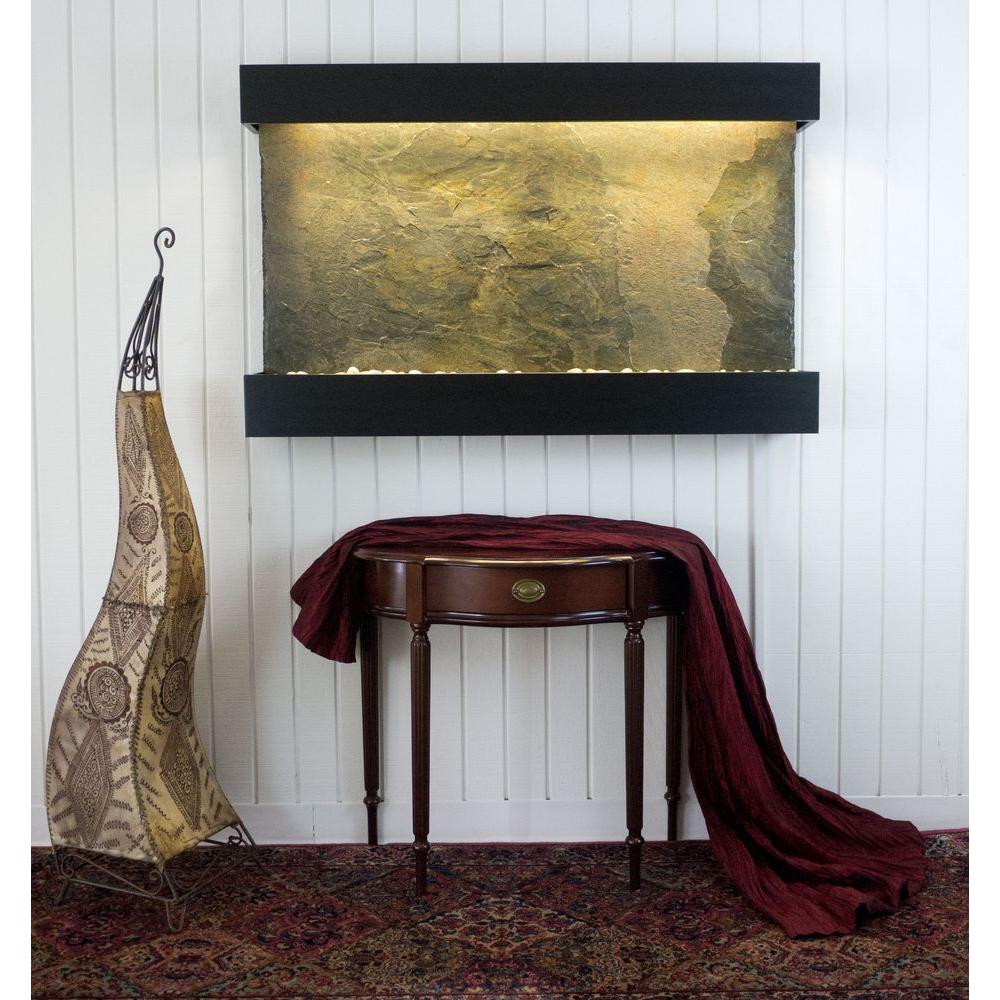 Water Wonders Classic Quarry Large Horizon Falls Jeera Slate With Black Onyx Trim Kit Fountain