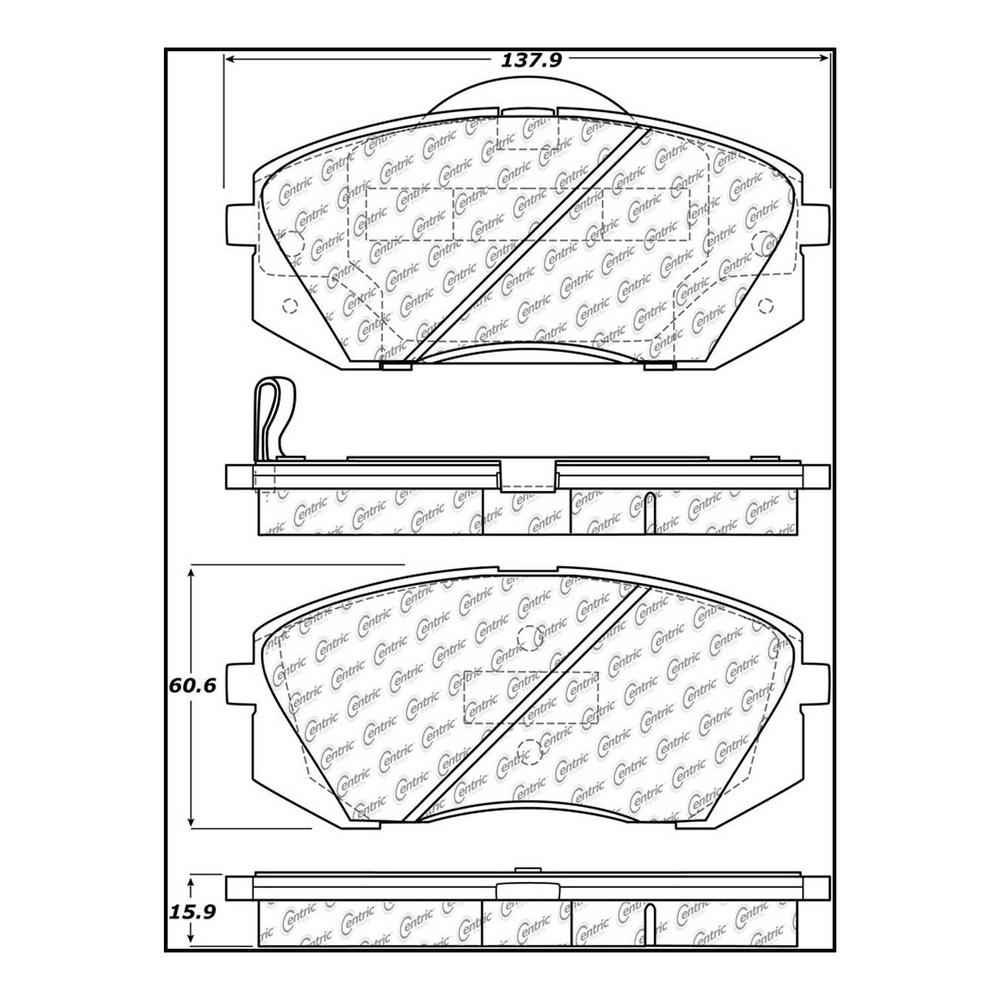 Ceramic Brake Pad 301.12950 Centric