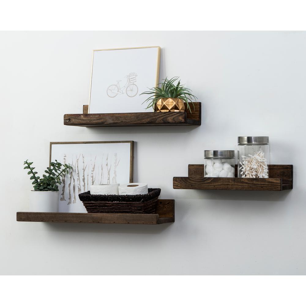 floating wood shelves for laundry room