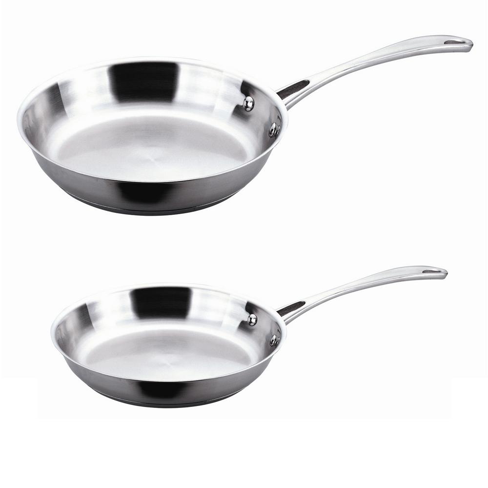 small stainless steel frying pan