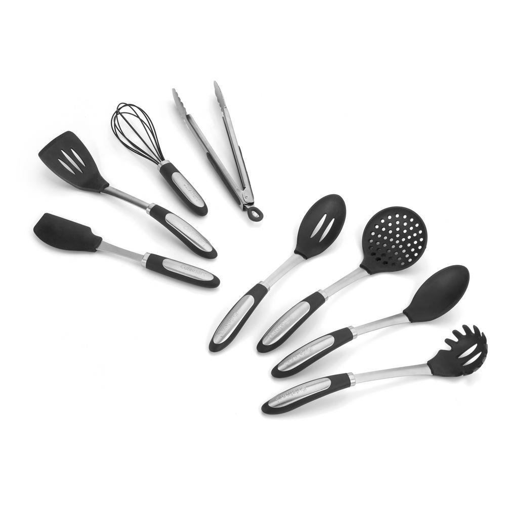 Cuisinart Elements Silicone Black Utensils Set of 8CTG008SEB The