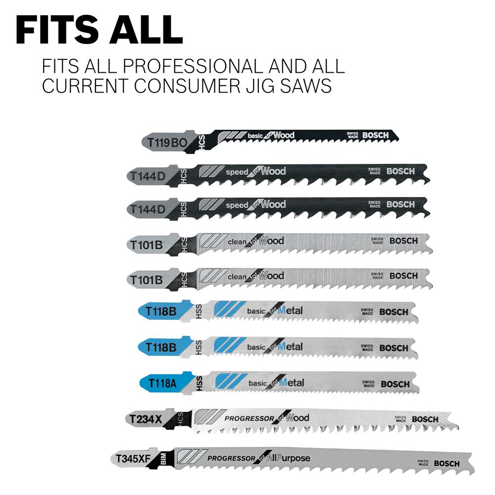 Bosch BiMetal Jig Saw Blade Clean Cutting Plexiglas Tshank 35/8" 13 TPI 3pc 346450132 eBay