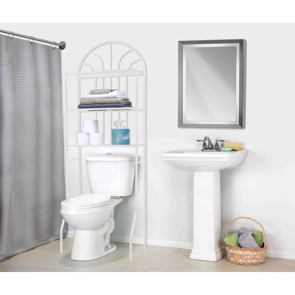 SS10058 Home Basics NEW Over the Toilet White 3 Shelf Bathroom Space Saver