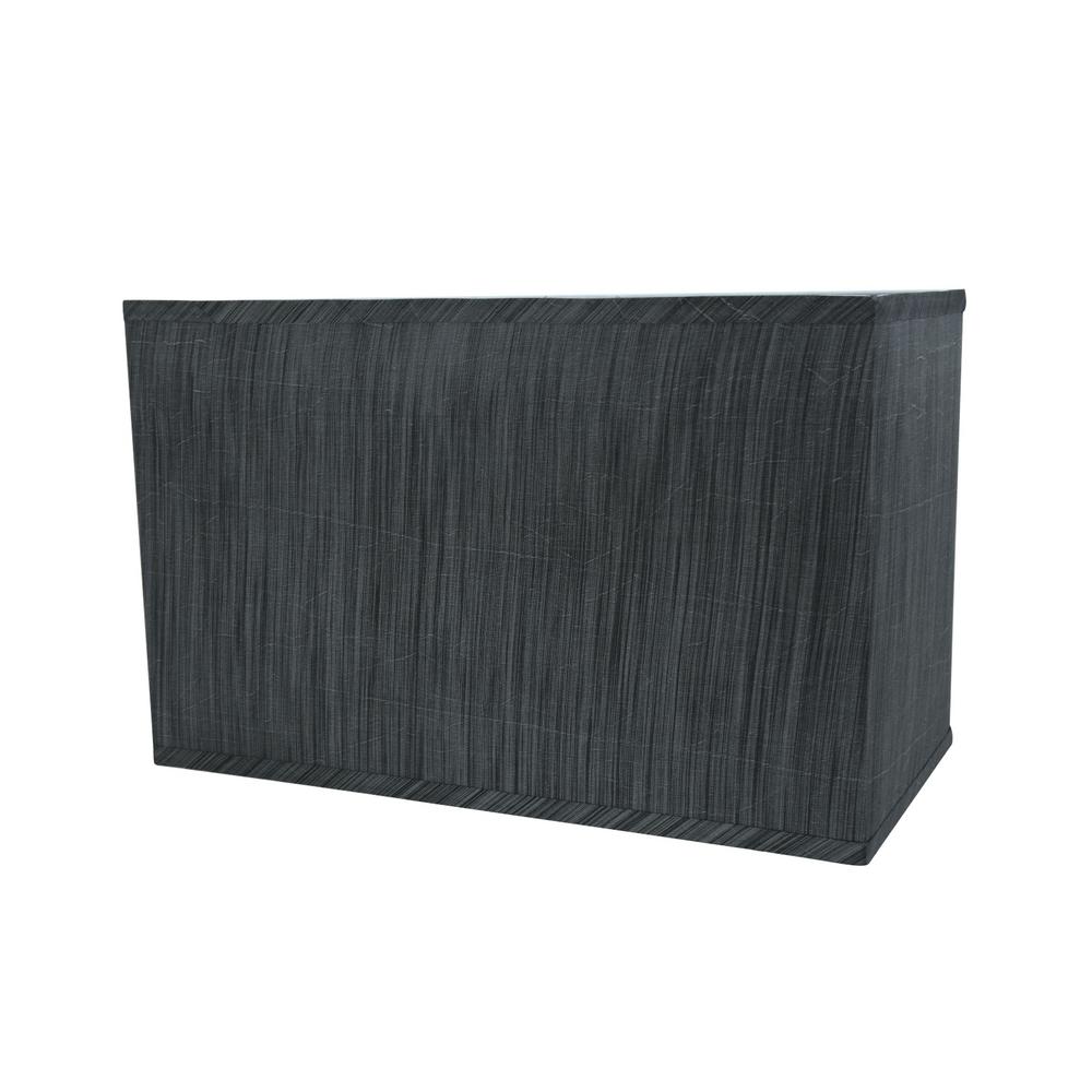 Rectangular Lamp Shades Lamps The Home Depot Grey And Black Striped Pattern Hardback Rectangular Lamp