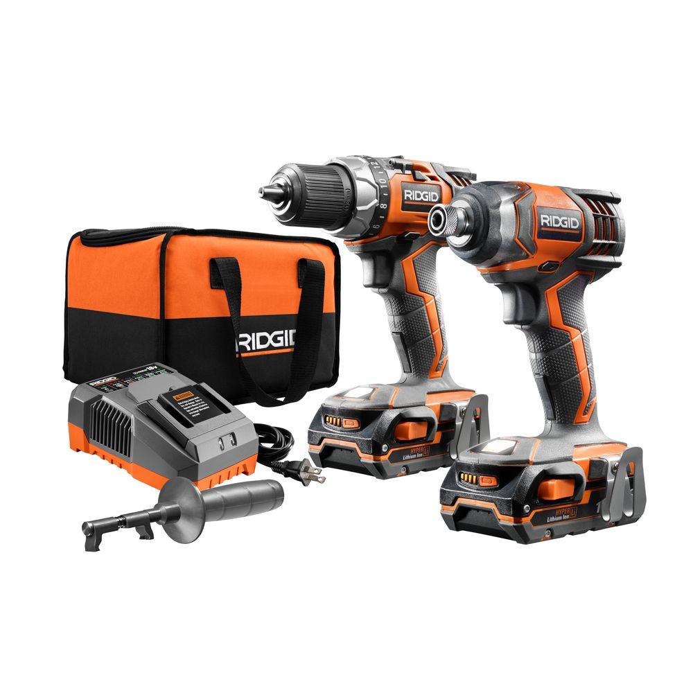 RIDGID X4 18-Volt Lithium-Ion Cordless Drill and Impact Driver ...