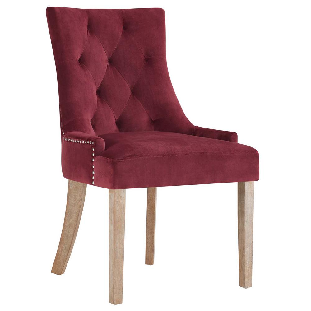 1 Red Parsons Chair Dining Chairs Kitchen Room Pose Maroon Upholstered Fabric Dining Chair